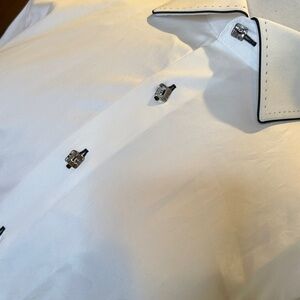 H. Halpern ESQ. Elite White Cufflink Shirt Sz15 1/2 L